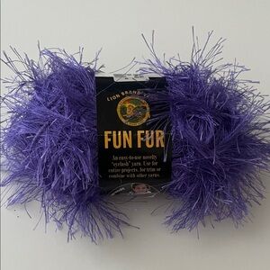 Lion Brand Fun Fur Yarn in Violet